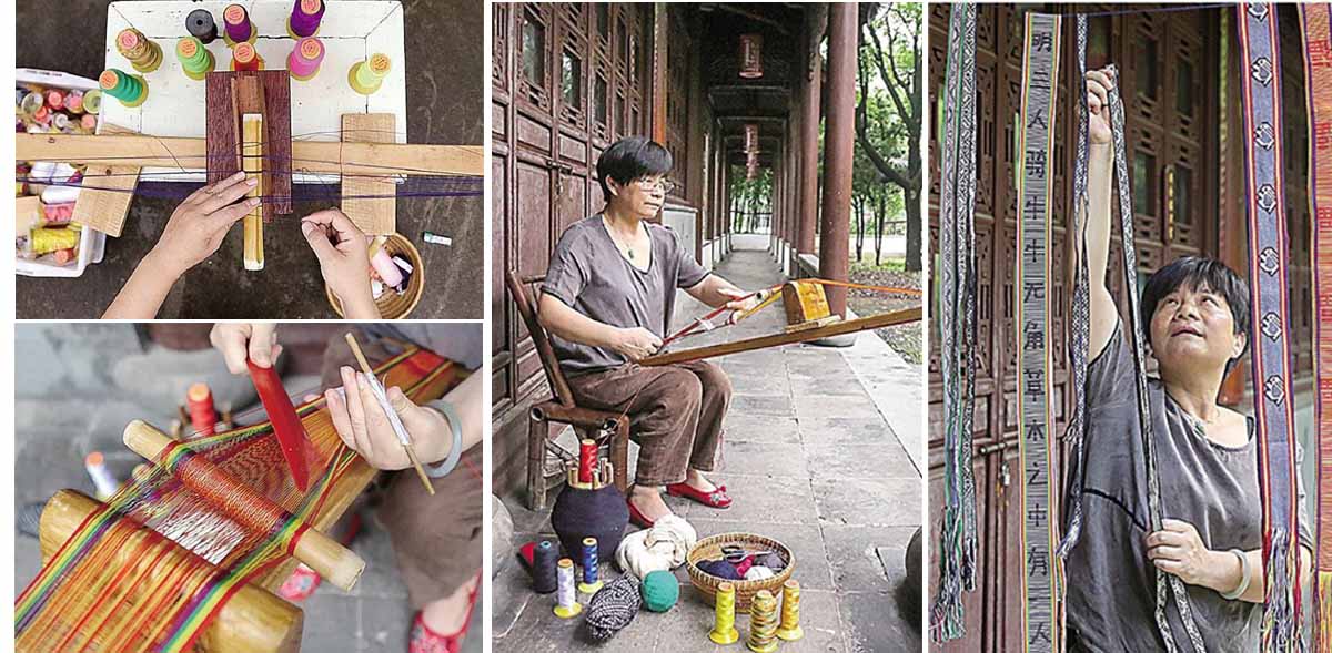 China traditional handmade webbing